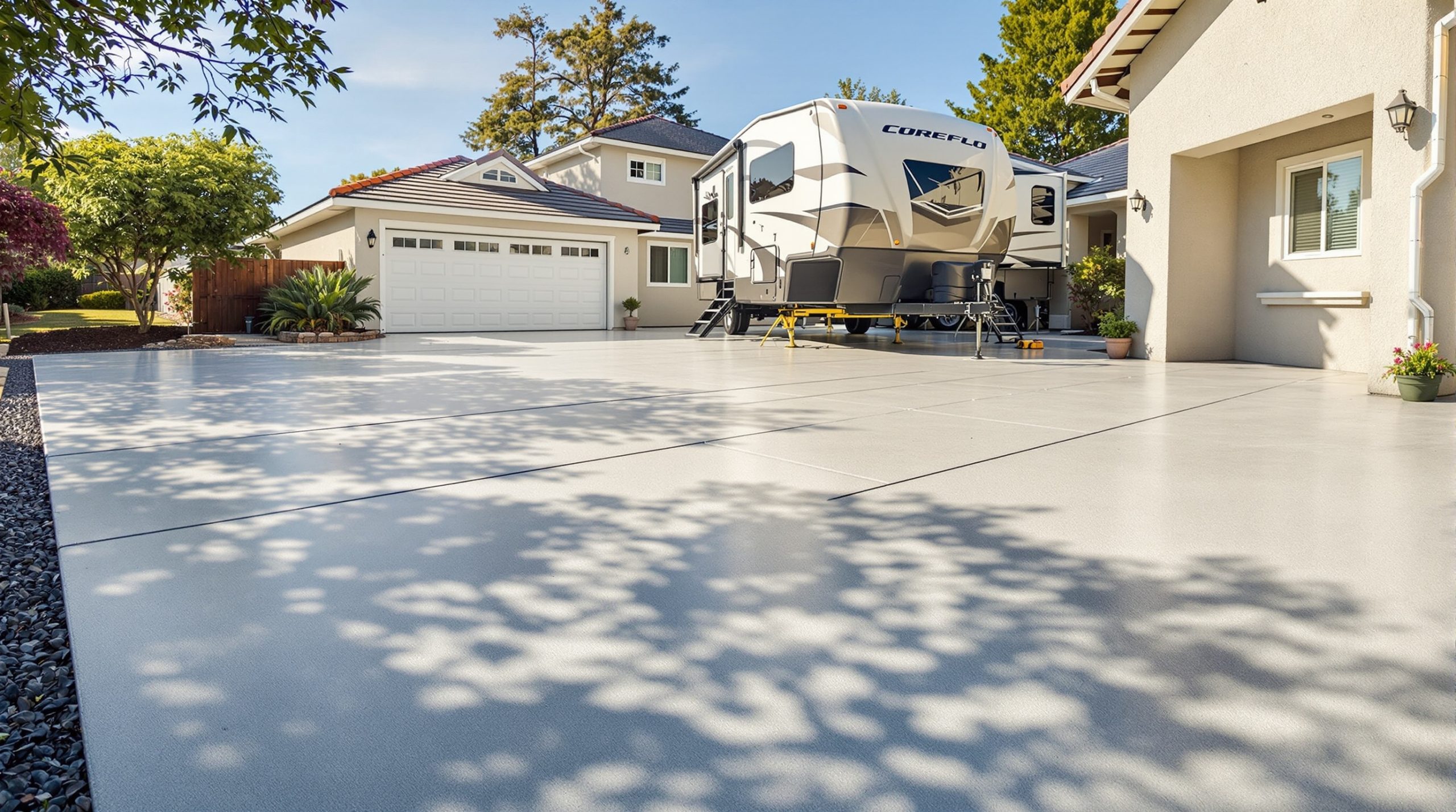 Concrete RV pad and parking pad in Poway CA — BES Concrete Contracting Solutions [VERIFY image]