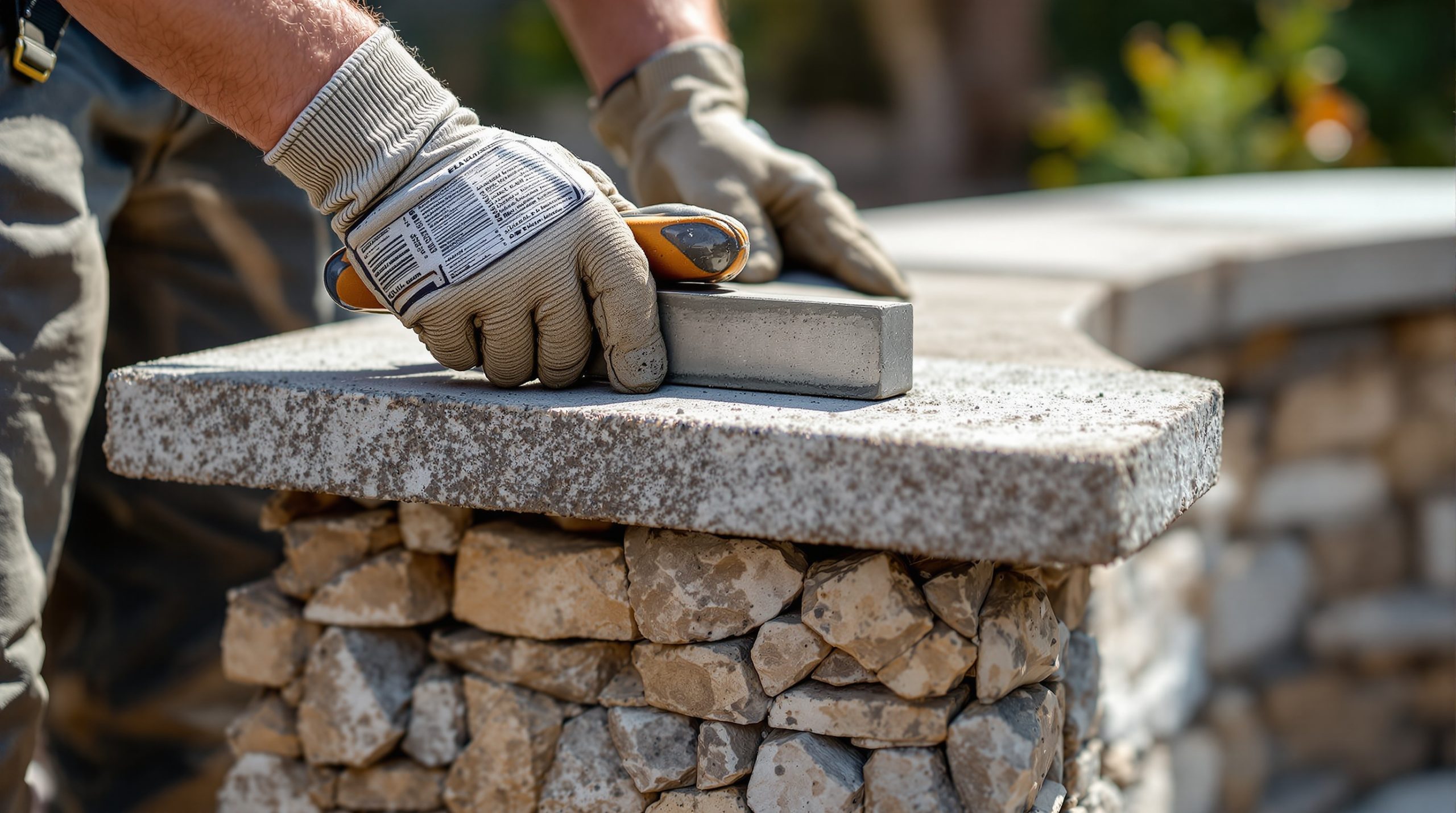 Fire pit seat wall capstone detail — BES Concrete Contracting Solutions