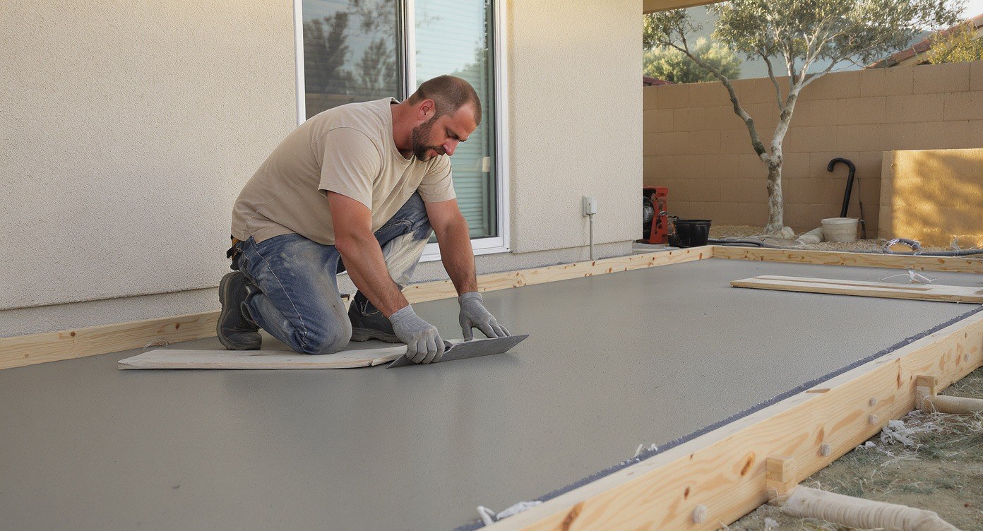 Concrete driveway project in Poway CA by BES Concrete
