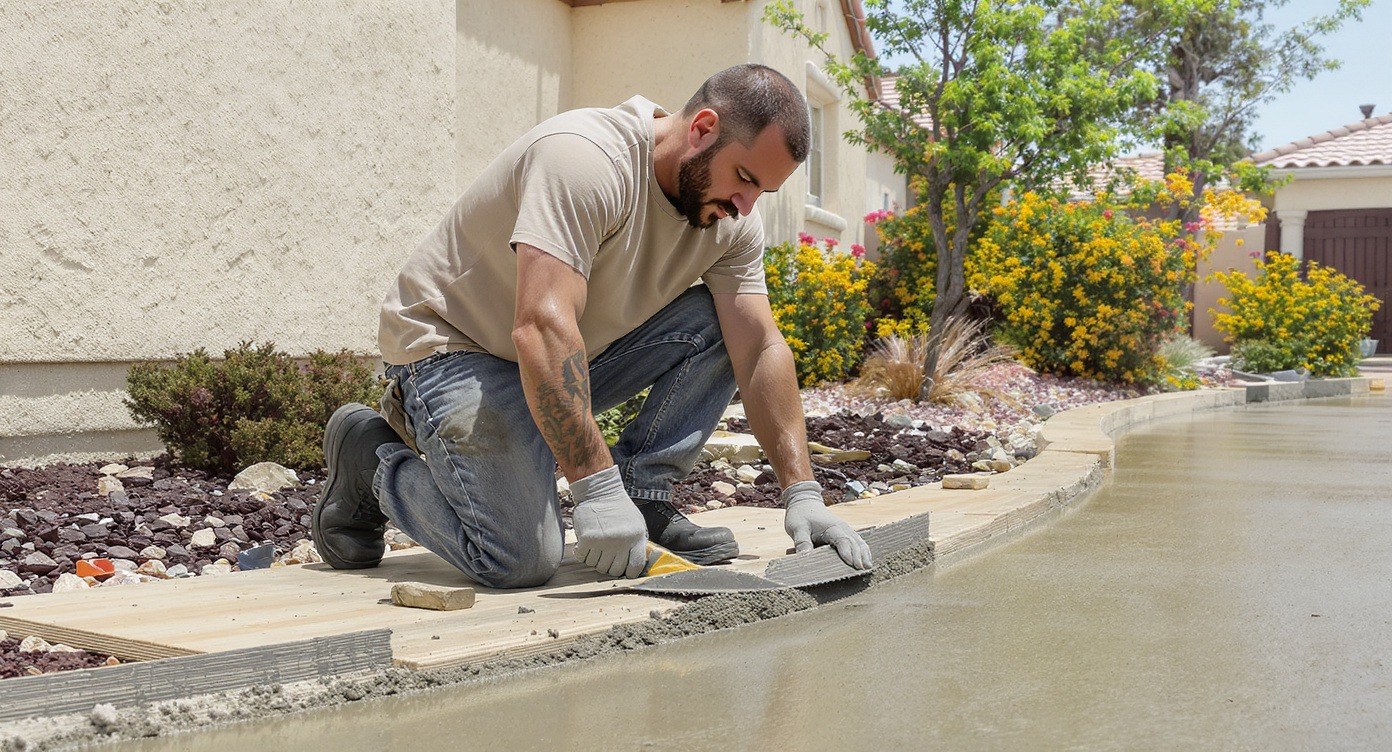 BES Concrete crew working on a concrete project in San Diego County